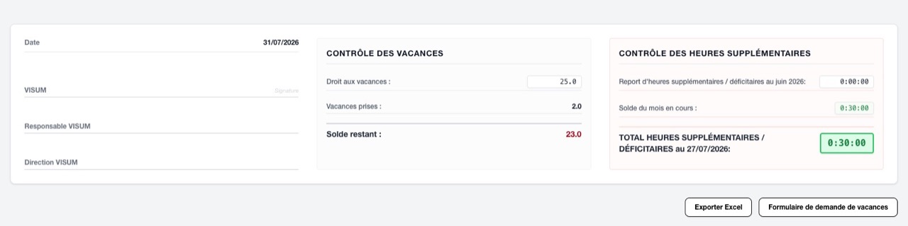 Export Excel et archives