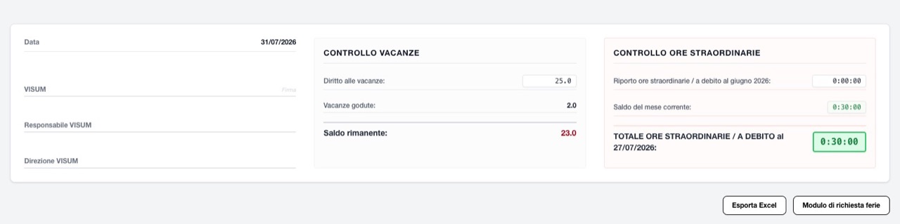 Esportazione Excel e archivi